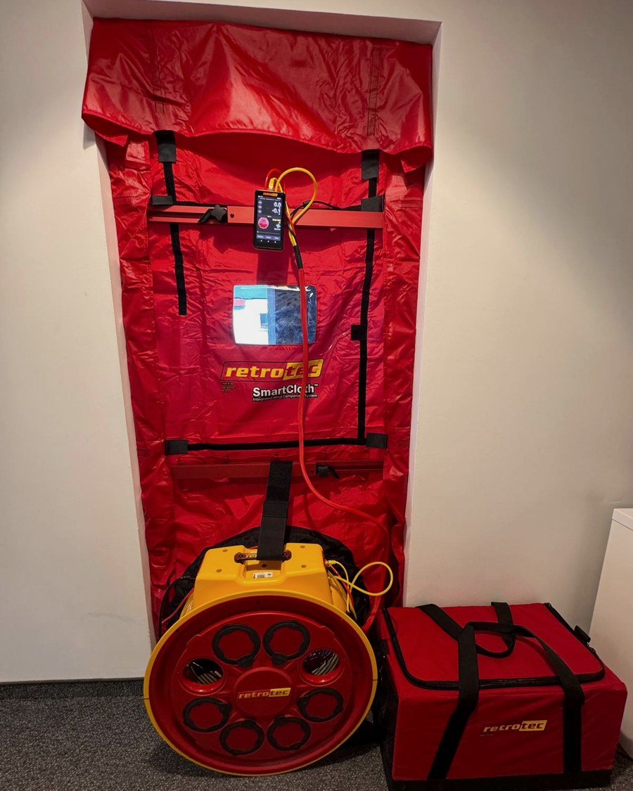 Sprzęt Retrotec do testów szczelności Blower Door – Hermetiq